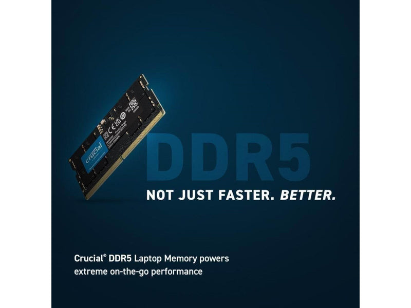 Crucial Classic SODIMM DDR5-4800 - 32GB - CL40 - Dual Channel (2 pcs) - Schwarz