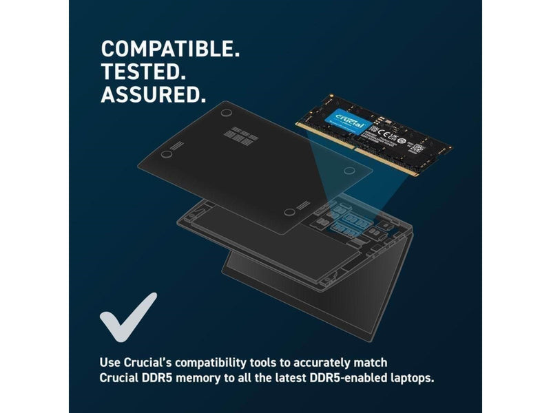 Crucial Classic SODIMM DDR5-4800 - 32GB - CL40 - Dual Channel (2 pcs) - Schwarz