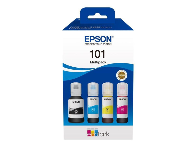Epson 101 Multipack - 4-pack - black yellow cyan magenta - original - ink tank - Tintenpatrone Cyan