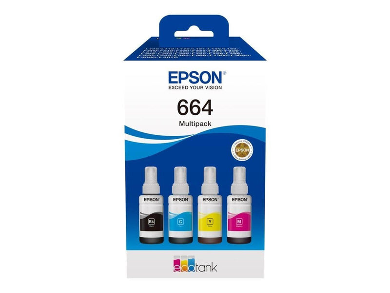 Epson EcoTank 664 / 4-Pack (Black Yellow Cyan Magenta) Ink - Nachfülltinte Cyan