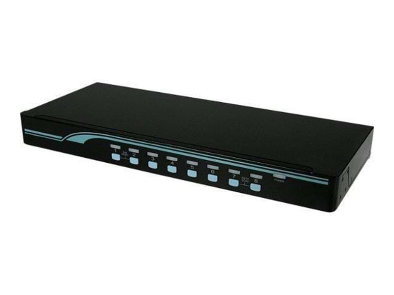 StarTech.com 8 Port 1U Rack Befestigungskit DVI USB KVM Switch - KVM Switch - 8 Anschlüsse