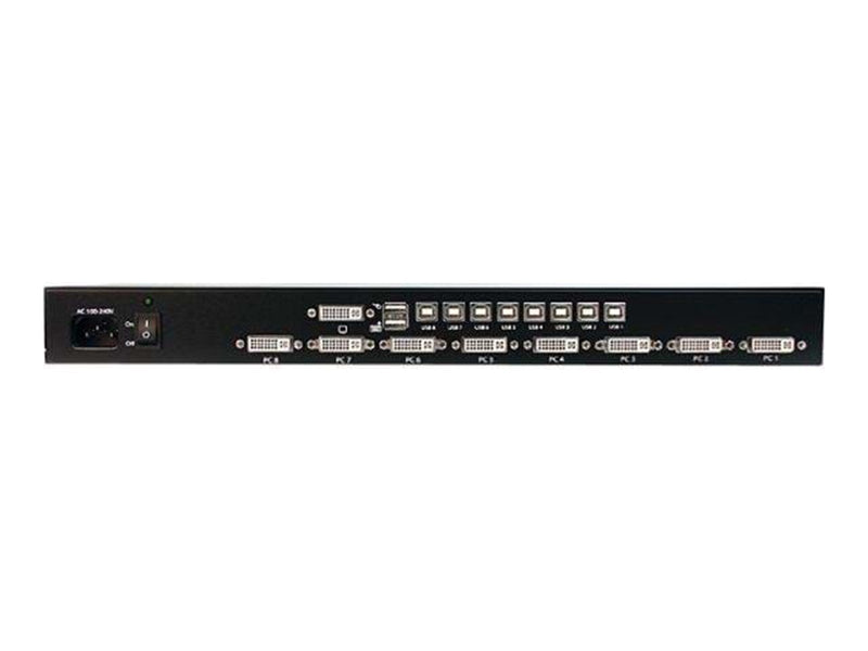StarTech.com 8 Port 1U Rack Befestigungskit DVI USB KVM Switch - KVM Switch - 8 Anschlüsse