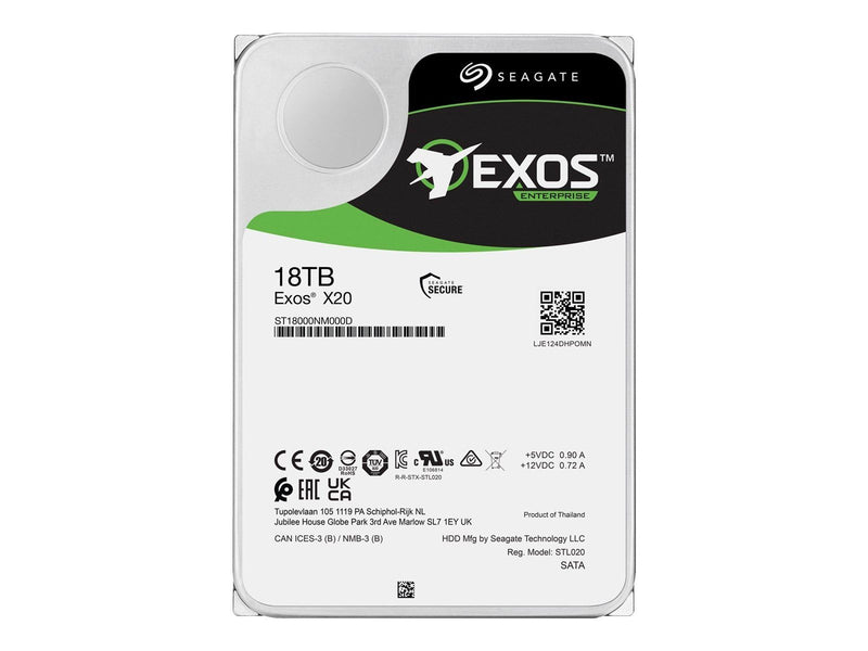 Seagate Exos X20 - 18TB - Festplatten - ST18000NM000D - SAS3 - 3.5"