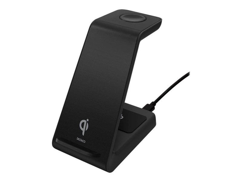 Deltaco 3-in-1 wireless charger stand 15 W 5 W