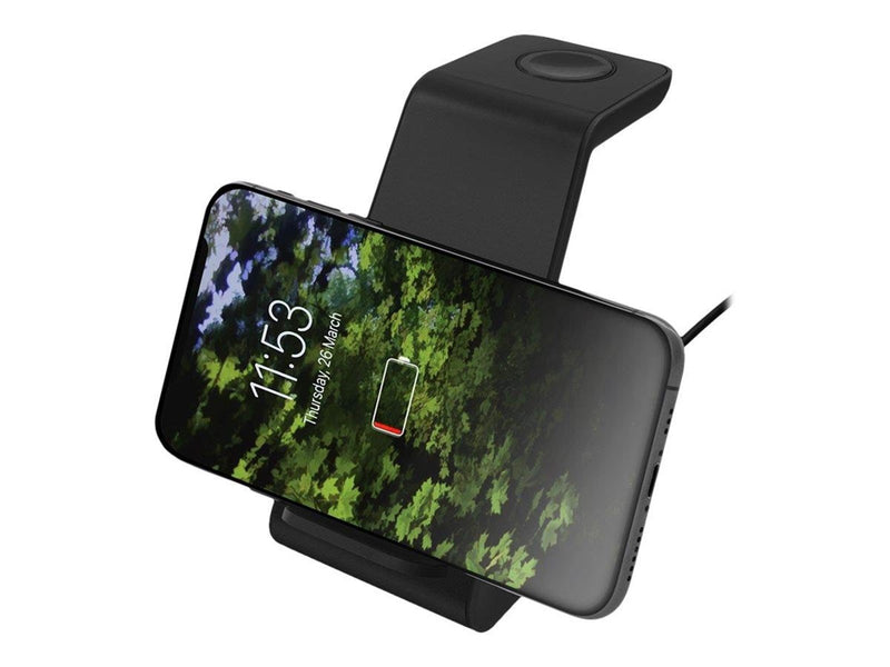 Deltaco 3-in-1 wireless charger stand 15 W 5 W