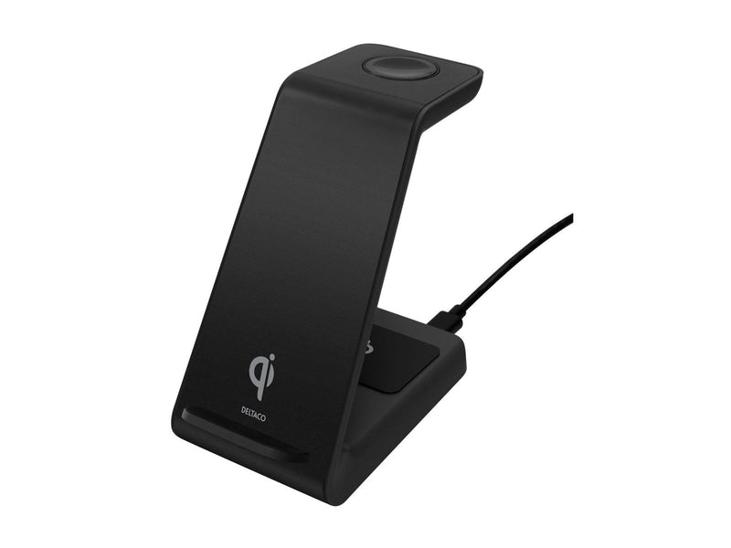 Deltaco 3-in-1 wireless charger stand 15 W 5 W