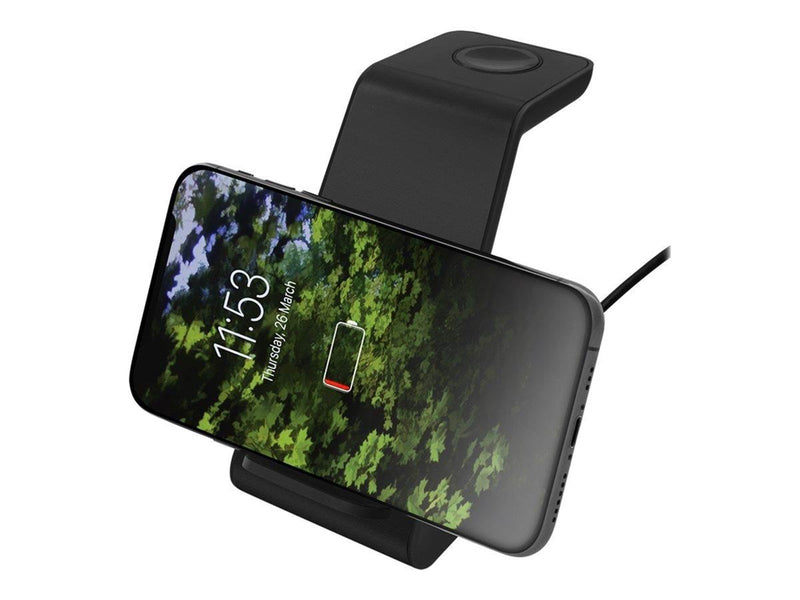 Deltaco 3-in-1 wireless charger stand 15 W 5 W