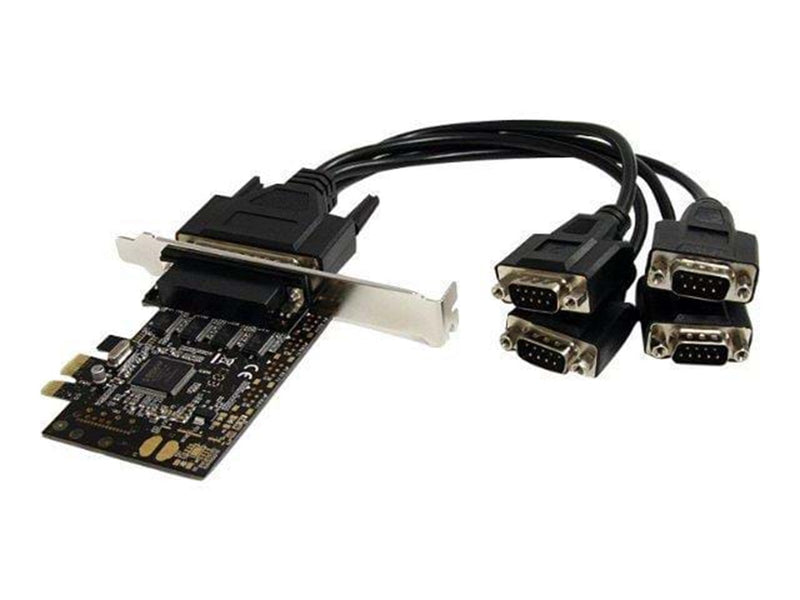 StarTech.com 4 Port RS232 PCI Express Serial Card w/ Breakout Kabel - Seriell Adapter
