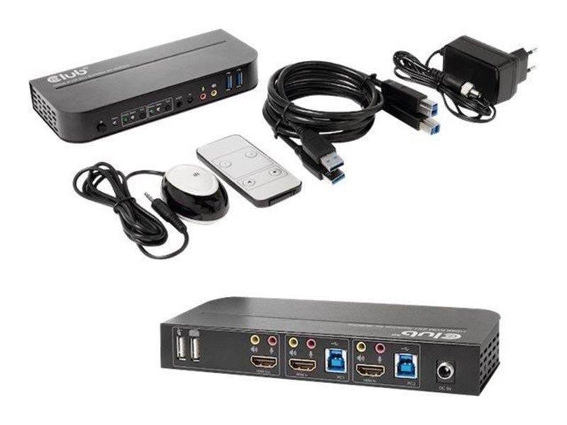 Club 3D CSV-1382 - KVM / audio switch - 2 ports