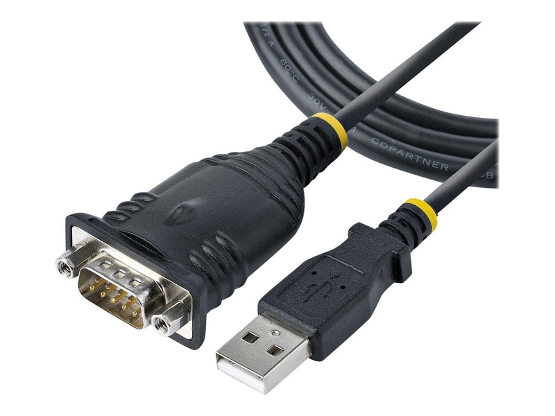 StarTech.com 3ft (1m) USB to Serial Cable DB9 Male RS232 to USB Converter