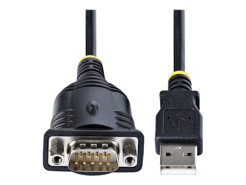 StarTech.com 3ft (1m) USB to Serial Cable DB9 Male RS232 to USB Converter