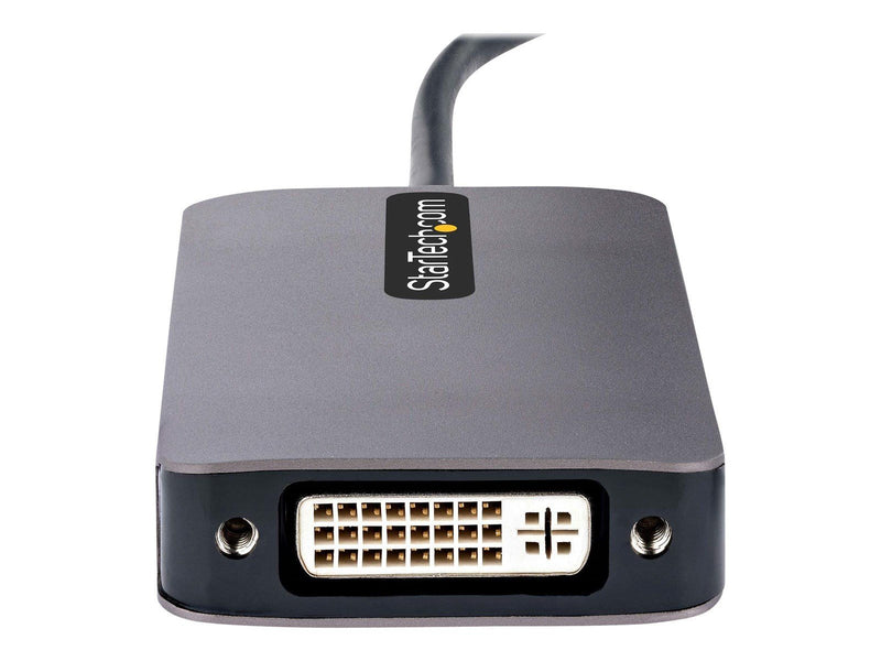 StarTech.com USB C Video Adapter USB C to HDMI DVI VGA Adapter Up to 4K 60Hz Aluminum Multiport Video Display Adapter