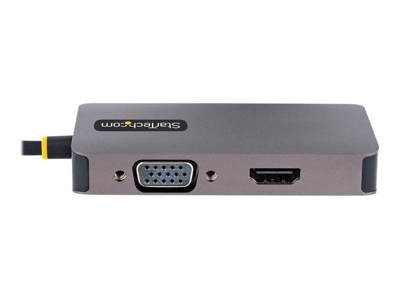StarTech.com USB C Video Adapter USB C to HDMI DVI VGA Adapter Up to 4K 60Hz Aluminum Multiport Video Display Adapter