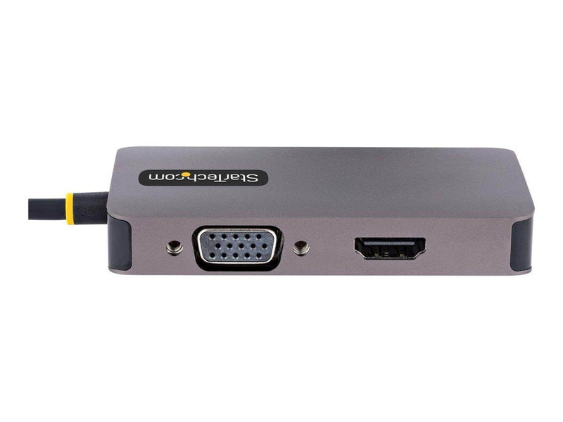 StarTech.com USB C Video Adapter USB C to HDMI DVI VGA Adapter Up to 4K 60Hz Aluminum Multiport Video Display Adapter