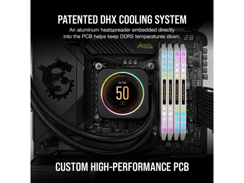 Corsair Dominator Platinum RGB DDR5-6200 - 32GB - CL36 - Dual Channel (2 pcs) - Intel XMP - Weiß mit RGB