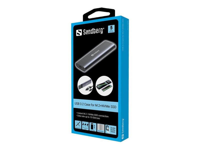 Sandberg USB 3.2 Enclosure for M.2+NVMe SSD