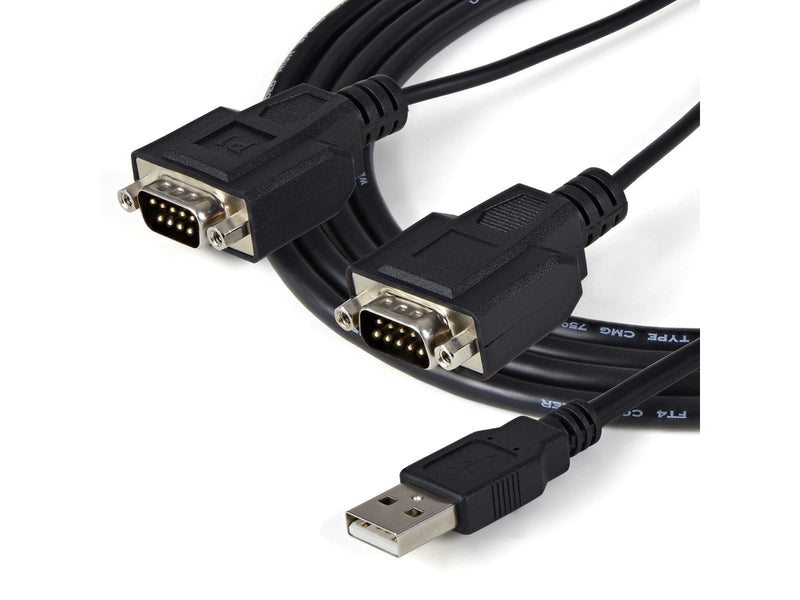 StarTech.com 2 Port FTDI USB zu Serial RS232 Adapter Kabel mit COM Retention - Seriell Adapter