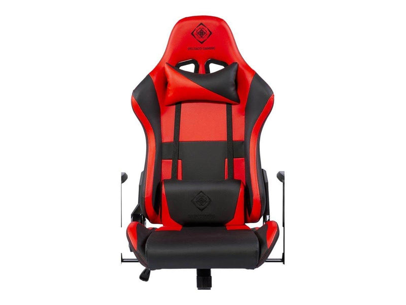Deltaco GAMING Gaming Chair Black/Red Gaming Stuhl - Aluminiumrahmen - Bis zu 90 kg