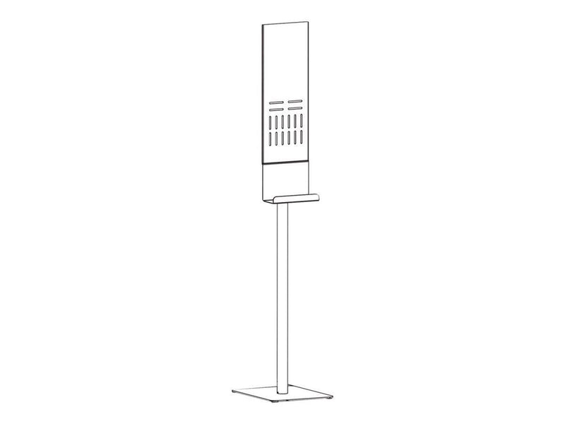 Deltaco OFFICE Universal floor stand for hand sanitizer dispenser.