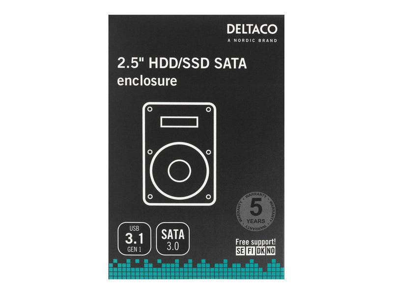 Deltaco 2.5" External HDD/SSD Enclosure