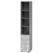 HAMMERBACHER Regalschrank 964S4, V964S4/G/M/BS grafit, beton