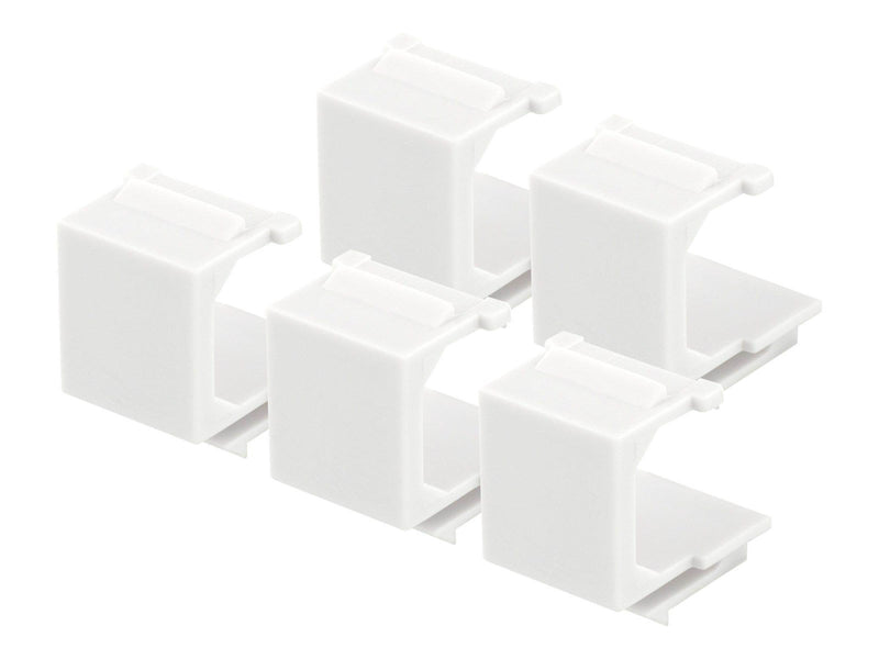Deltaco VR-229 Blank Cover for Keystone ports (5-Pack) White
