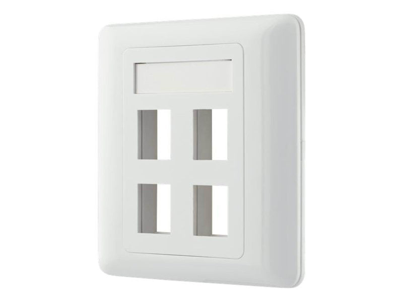 Deltaco VR-228 Flush mount for Keystone 4-Ports White