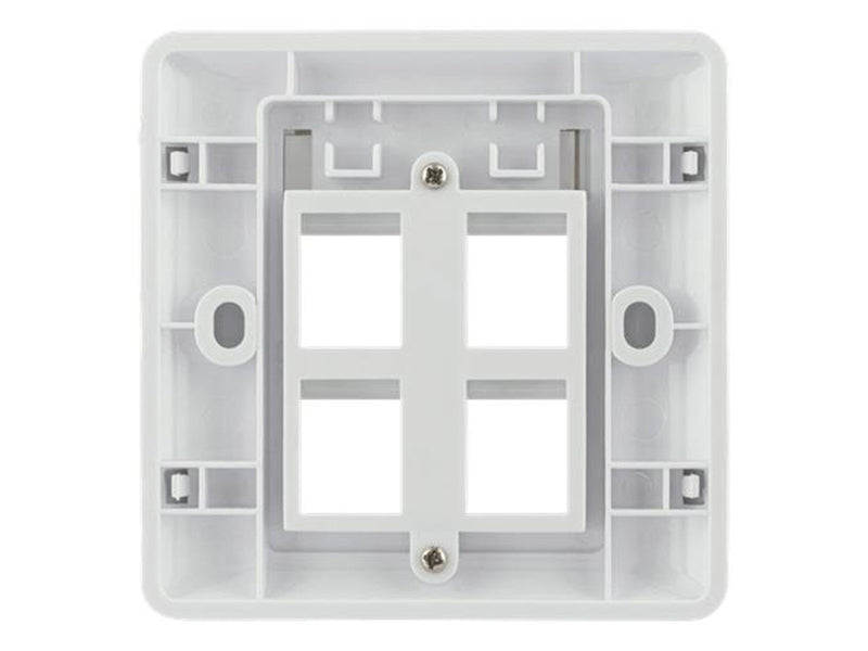 Deltaco VR-228 Flush mount for Keystone 4-Ports White