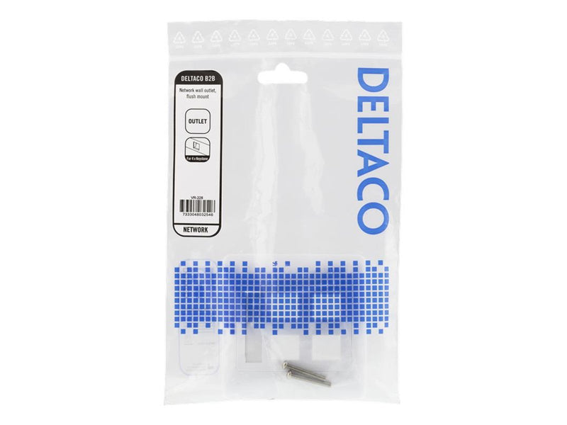 Deltaco VR-228 Flush mount for Keystone 4-Ports White