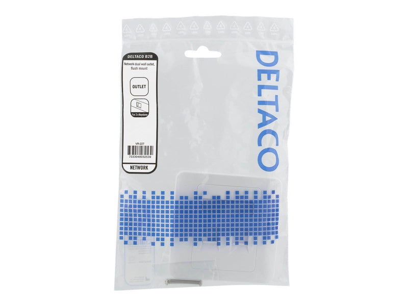 Deltaco Flush Mount For Keystone 2 ports