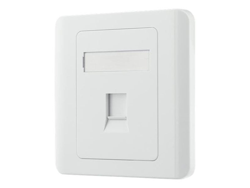 Deltaco VR-226 Flush mount for Keystone 1 port dust hatch white