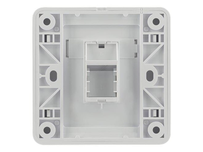 Deltaco VR-226 Flush mount for Keystone 1 port dust hatch white