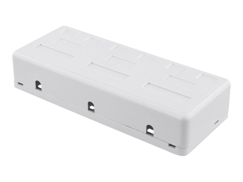 Deltaco Surface Mount Box For Keystone 6 ports White