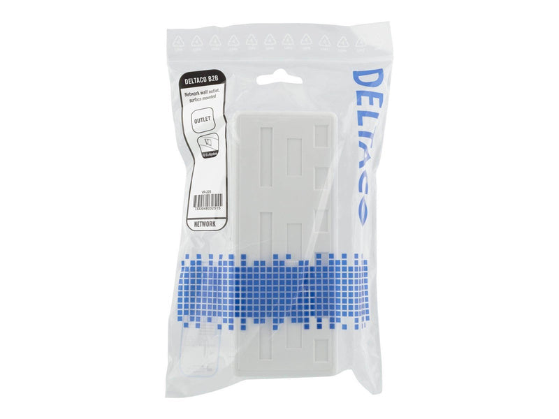Deltaco Surface Mount Box For Keystone 6 ports White