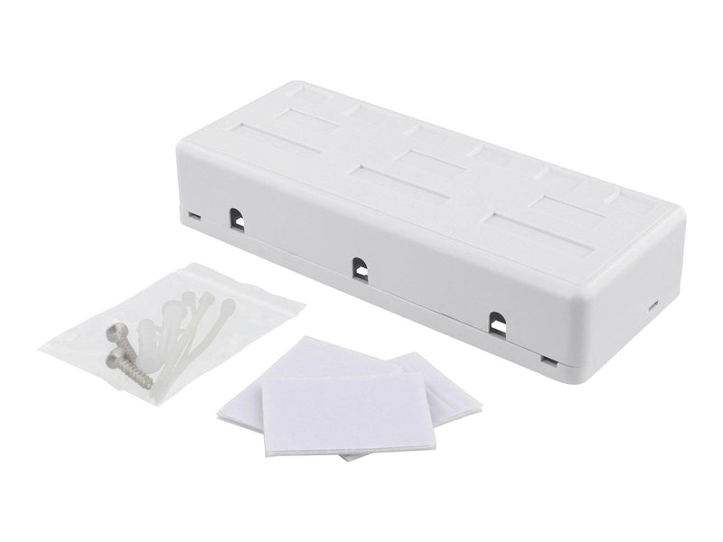 Deltaco Surface Mount Box For Keystone 6 ports White