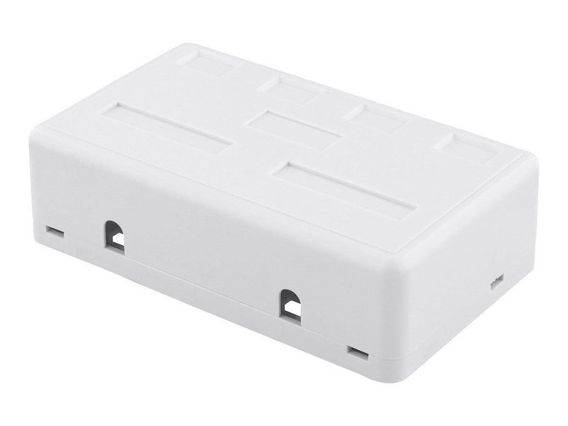 Deltaco Surface Mount Box For Keystone 4 ports White