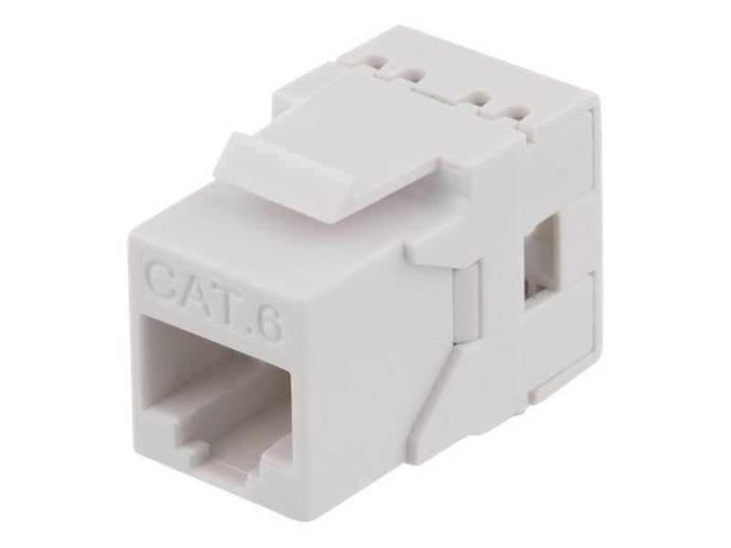 Deltaco MD-118 Cat6 Keystone jack LSA/110 termination plastic 180 White