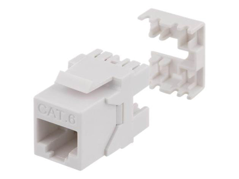 Deltaco MD-118 Cat6 Keystone jack LSA/110 termination plastic 180 White