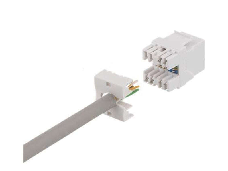 Deltaco MD-118 Cat6 Keystone jack LSA/110 termination plastic 180 White