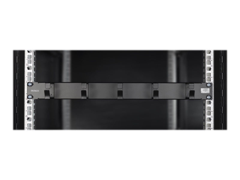 Deltaco 19" 1U Metal Cable Management With Brush
