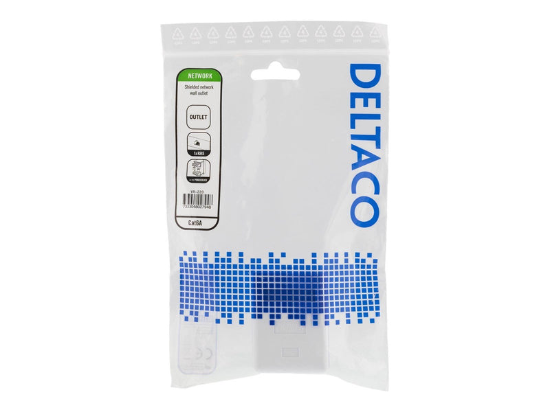 Deltaco CAT6A Shielding Wall Socket