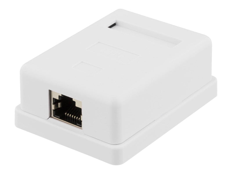Deltaco VR-216 Shielded network socket Surface FTP 1xRJ45 Cat6 white