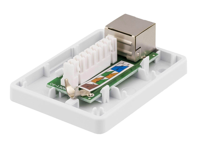 Deltaco VR-216 Shielded network socket Surface FTP 1xRJ45 Cat6 white