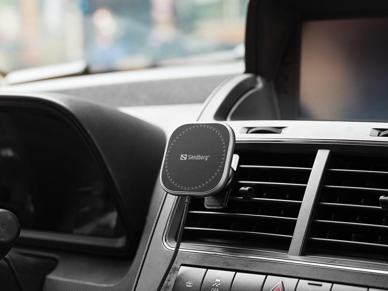 Sandberg 15W In Car Wireless Magnetic Charger