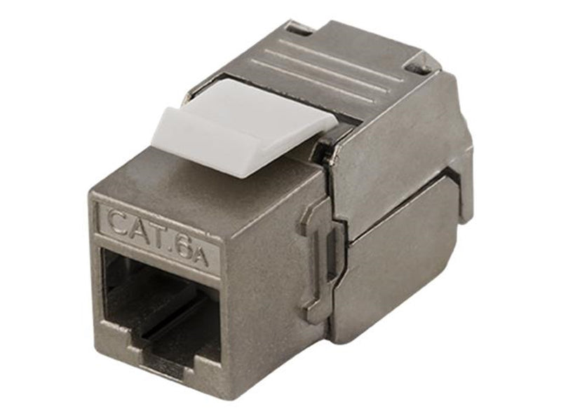 Deltaco MD-112 FTP Cat6a keystone connector shielded 22-26AWG "Tool-free"