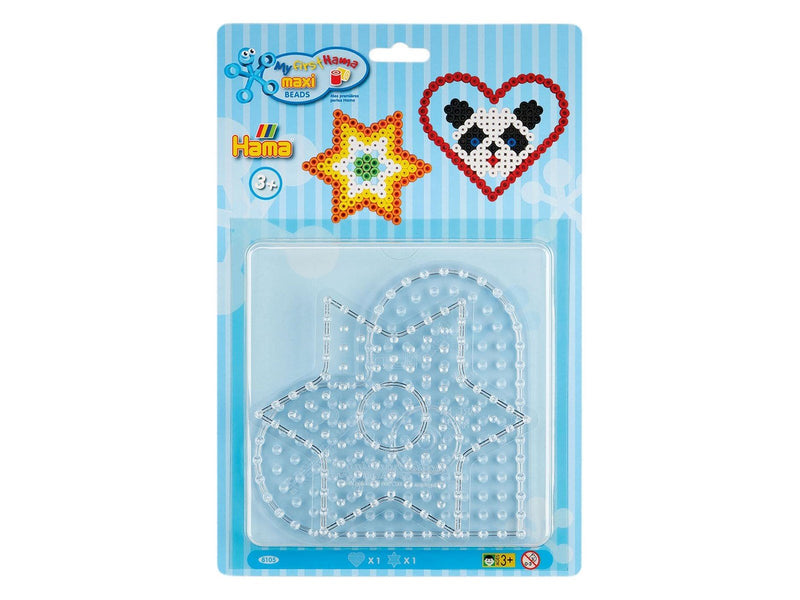 Hama Iron on Bead Plates Maxi - Heart and Star
