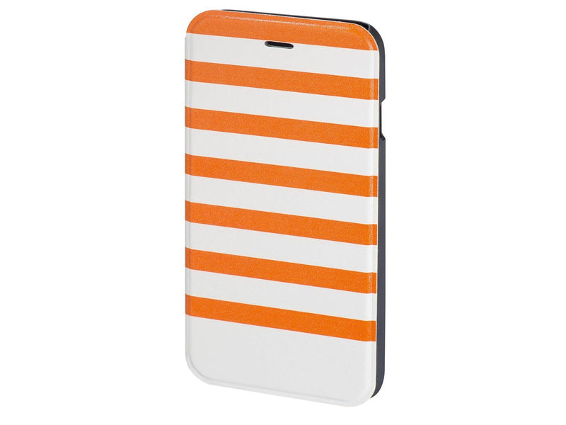 Hama "Stripes" Booklet Case for Apple iPhone 6/6s orange/white