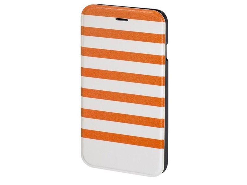 Hama "Stripes" Booklet Case for Apple iPhone 6/6s orange/white