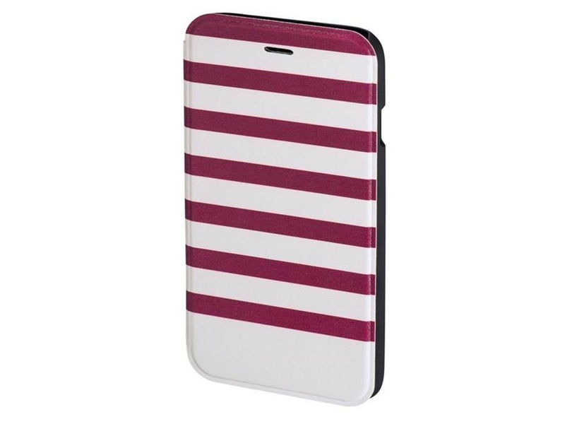 Hama "Stripes" Booklet Case for Apple iPhone 6/6s magenta/white