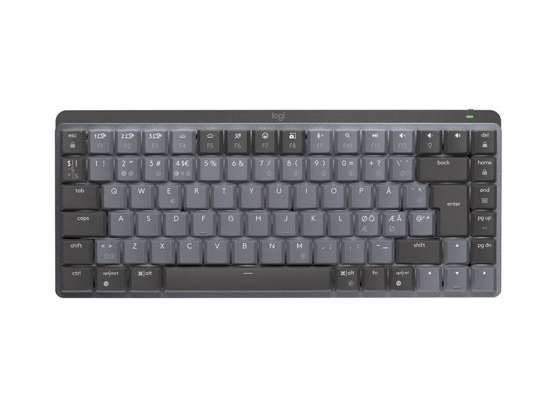 Logitech MX Mechanical Mini Minimalist Wireless Illuminated Performance Keyboard Graphite - Tactile - US International - Tastatu